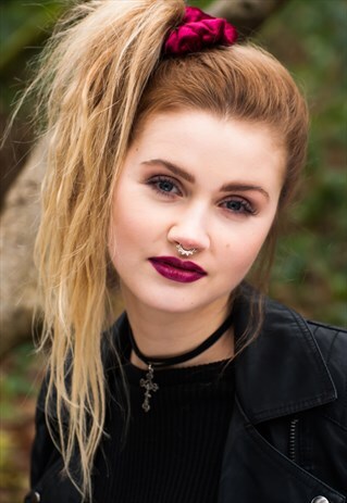 BURGUNDY VELVET LUXE SCRUNCHIE, VELVET SCRUNCHIE