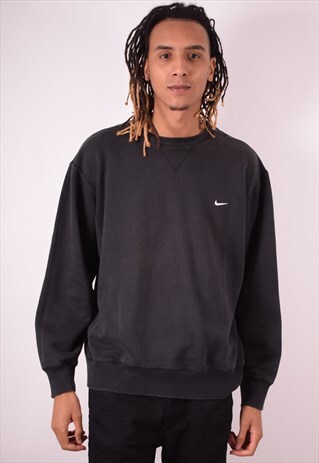 NIKE MENS VINTAGE SWEATSHIRT JUMPER XL BLACK 90S