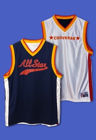 VINTAGE 90'S REVERSIBLE BASKETBALL TANK TOP JERSEY VEST