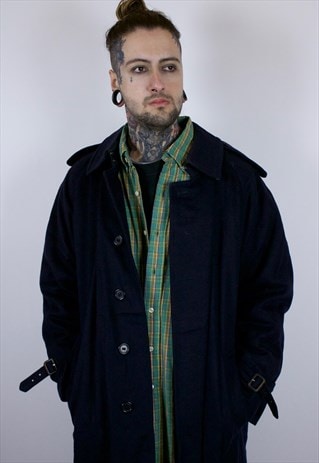 VINTAGE BURBERRY ALPACA AND WOOL MIX COAT