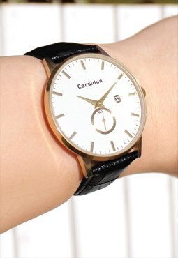 Large Gold Watch with Date