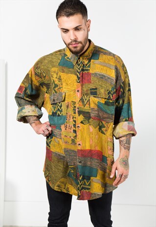 VINTAGE 80S LONG SLEEVE SHIRT/ S1606