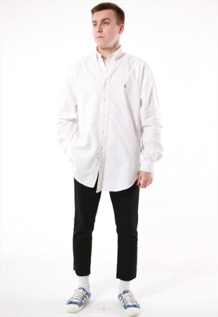 90S VINTAGE RALPH LAUREN COTTON OLDSCHOOL SHIRT 13982