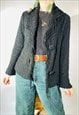 VINTAGE SIZE S 90S KNITTED CARDIGAN IN BLACK