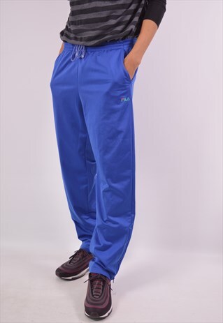 VINTAGE FILA TRACKSUIT TROUSERS BLUE