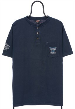 Vintage Harley Davidson 00s Navy Logo TShirt Mens