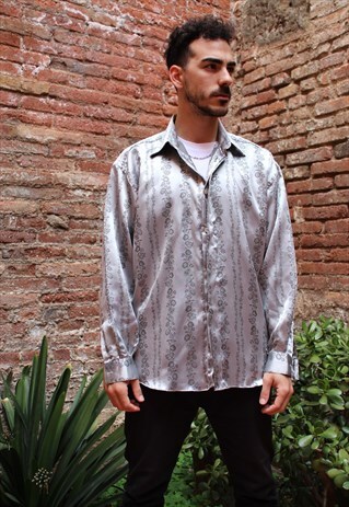 VINTAGE SHIRT TIPO S MADE ITALY PLATINIUM
