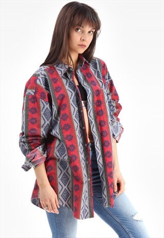 VINTAGE AZTEC FLANNEL SHIRT