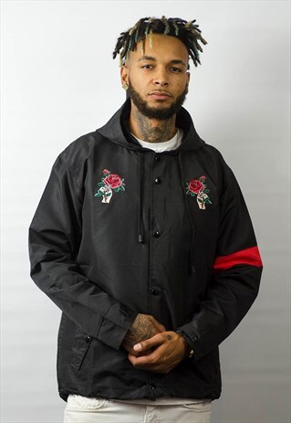 FLORIST BLACK WINDBREAKER