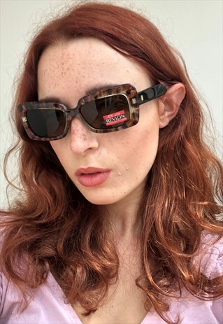 VINTAGE 90S CHUNKY RECTANGLE TORTOISESHELL SUNGLASSES