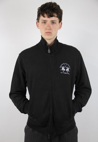 VINTAGE BLACK ZIP-UP 90S SWEATSHIRT