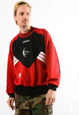 ADIDAS BRANDED BLACK ADIDAS SWEATSHIRT.