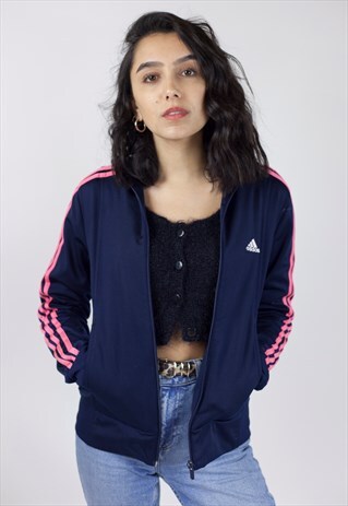 VINTAGE ADIDAS 90'S PINK/NAVY SPORTS JACKET