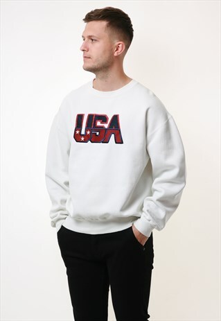 USA VINTAGE PRINT STYLE MADE IN USA COTTON SWEATSHIRT 17777