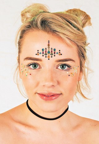 SUNSHINE HAPPY - MULTI COLOURED ONE PIECE FESTIVAL FACE GEM