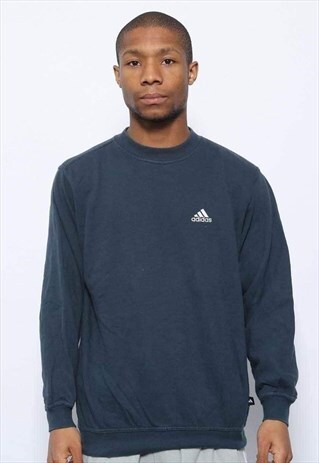 VINTAGE ADIDAS LOGO SWEATSHIRT NAVY