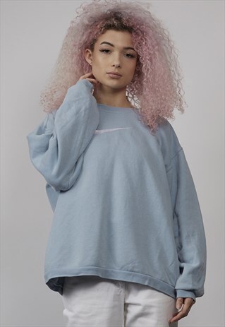 90'S VINTAGE NIKE SWOOSH LIGHT BLUE SWEATER