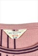VINTAGE 80S SHELL EMBROIDERED BLOCK COLOUR JUMPER BV15595