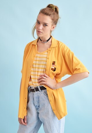 LOVELY 90'S RETRO FESTIVAL EMBROIDERY OVERSIZED T-SHIRT TEE