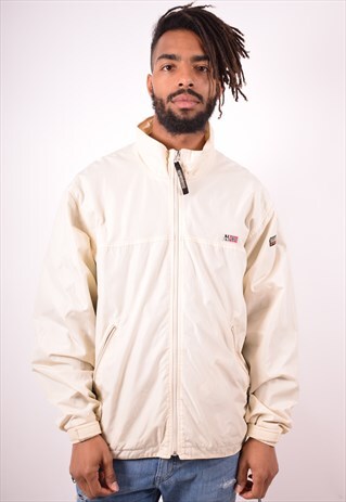 NAPAPIJRI MENS VINTAGE JACKET LARGE WHITE 90S