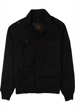 Vintage 90's Zara Windbreaker Track Jacket Full zip up Black