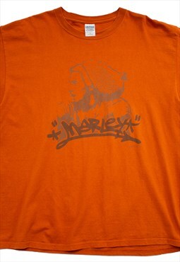 Vintage BOB MARLEY 2004 Orange Music T-Shirt