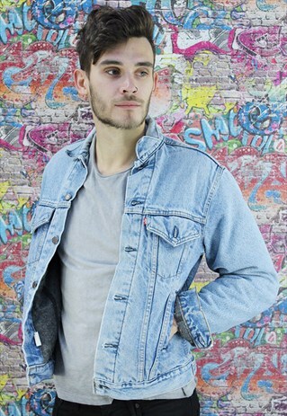 LEVI'S 80S BLANKET LINED VINTAGE DENIM JACKET. UNISEX.