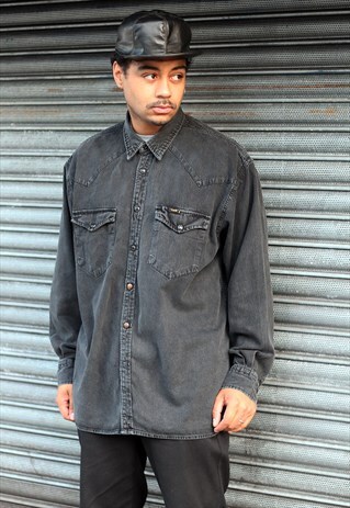 LEE BLACK DENIM SHIRT