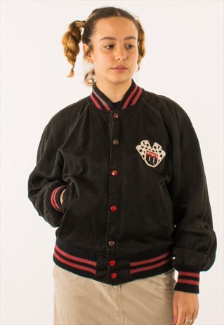 VINTAGE 90S BLACK CANVAS JACKET