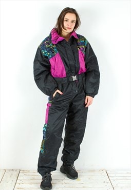 CAPITANO L Ski Suit Belted Jumpsuit Overalls Padded Coverall
