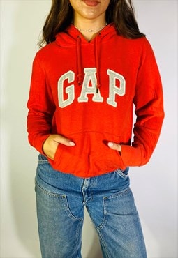 Vintage Size S GAP Embroidered Hoodie In Red