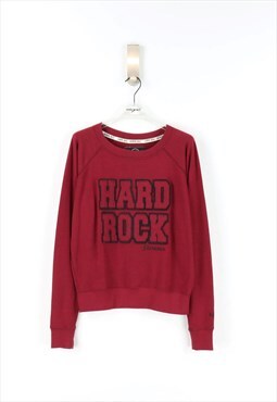 Vintage Hard Rock Cafe Florence Sweatshirt in Bordeaux - S