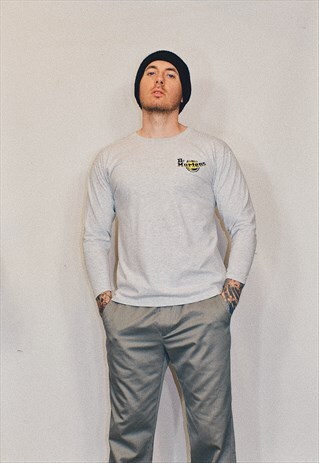 VINTAGE DR MARTENS GREY LONG SLEEVE TOP