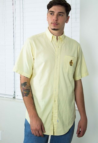VINTAGE POLO RALPH LAUREN SHIRT CREST LOGO 90S M 8.4