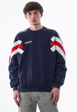 VINTAGE ADIDAS ORIGINALS CREW NECK 90S NAVY BLUE