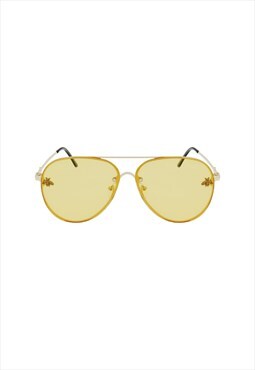 Amelia Aviator Sunglasses Yellow