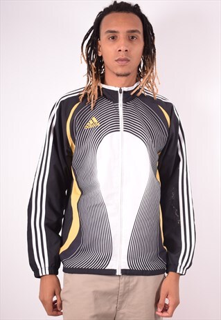 ADIDAS MENS VINTAGE TRACKSUIT TOP JACKET LARGE MULTI 90S