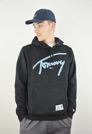 DEADSTOCK TOMMY HILFIGER JEANS SIGNATURE HOODIE SS18 BLACK