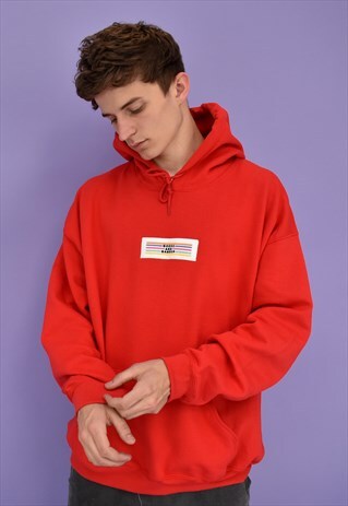 G&G UNISEX RED ORIGINAL PATCH HOOD