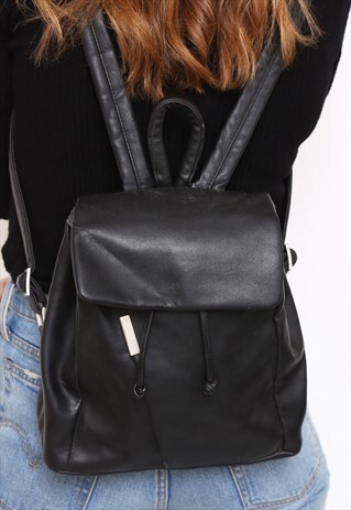 VINTAGE 90S BLACK FESTIVAL RUCKSACK BACKPACK