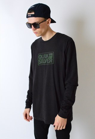QUIKSILVER BLACK LONG SLEEVE TOP