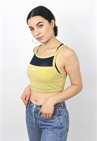 90'S RETRO MUSTARD CROP TOP