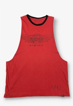 Vintage Hard Rock Cafe Memphis Muscle Vest Red XL BV20450