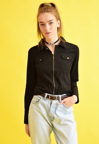 90'S RETRO GRUNGE DENIM-LIKE TEEN JACKET TOP