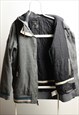 Vintage Nike Sportswear Windbreaker Hoodied Jacket Grey