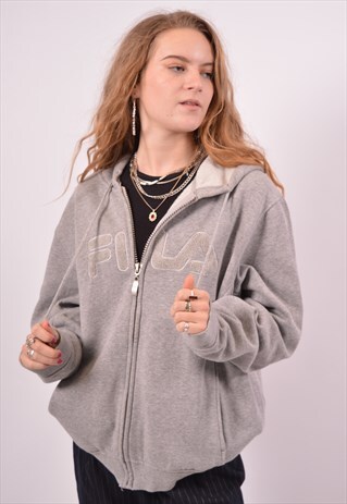 VINTAGE FILA HOODIE SWEATER GREY