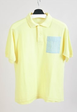 Vintage 00s reworked light yellow polo shirt