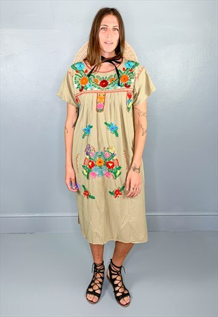 EMBROIDERED OAXANA DRESS