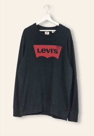 Vintage Levis Sweatshirt Old school in White L