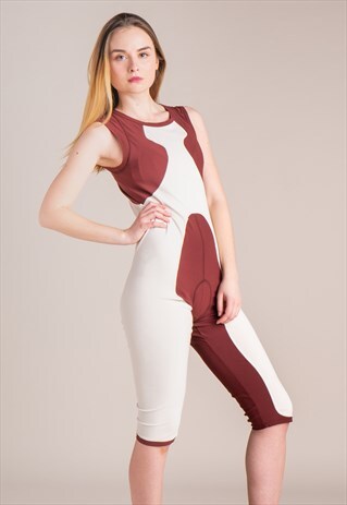 VINTAGE COLOR-BLOCK JUMPSUIT